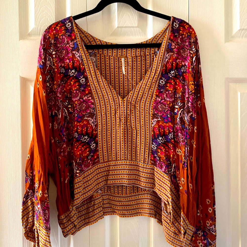 Free People pattern blouse